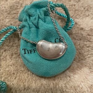 Tiffany & Co. Silver Bean Pendant Necklace